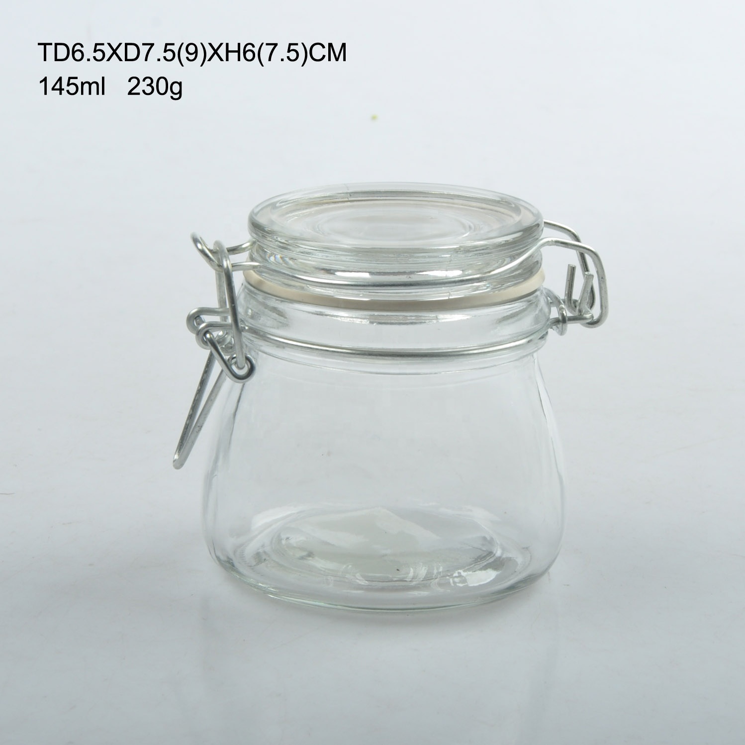 4oz Round Glass Storage Jar with Clip Lid