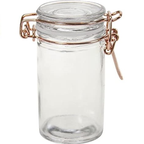 4oz Small glass  jar with airtight clip  lid for spice