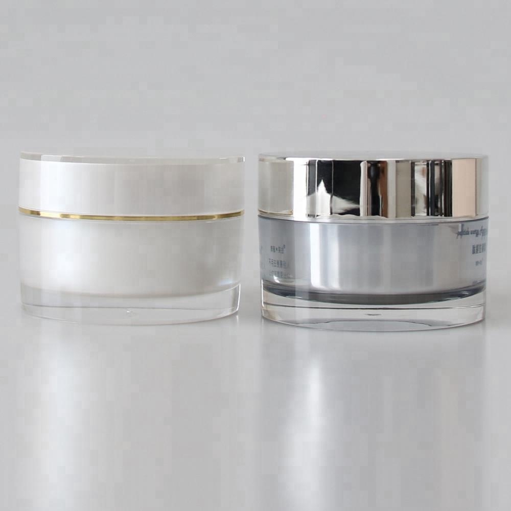 4oz acrylic cosmetic jar, double wall plastic cosmetic jar for cream, plastic cosmetic cream jar container 100g 200g