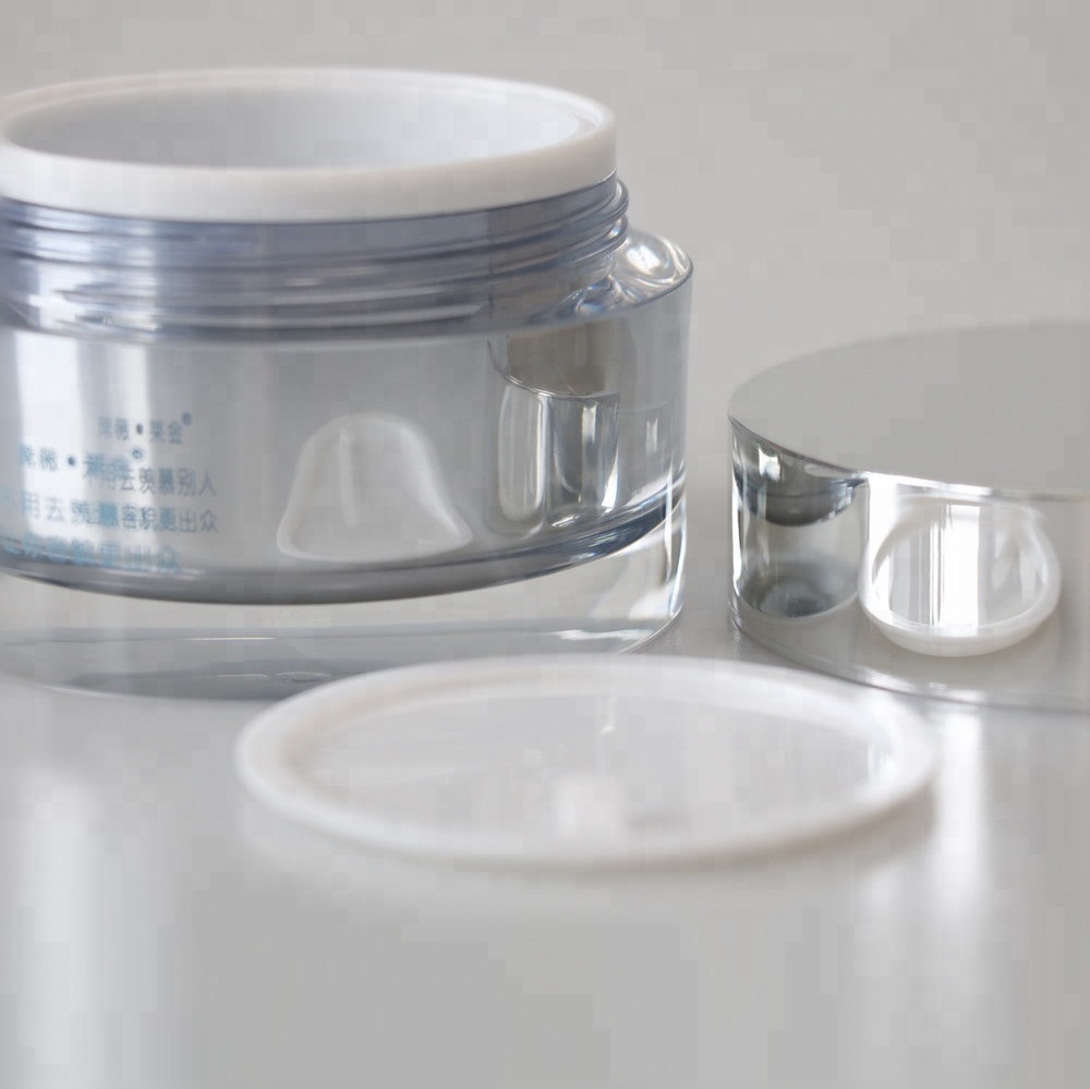4oz acrylic cosmetic jar, double wall plastic cosmetic jar for cream, plastic cosmetic cream jar container 100g 200g