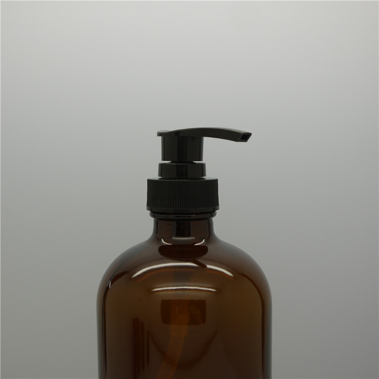 4oz amber shampoo round boston lotion glass foam pump bottles