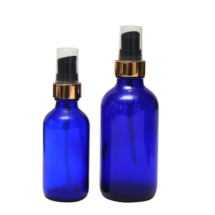 4oz amber shampoo round boston lotion glass foam pump bottles