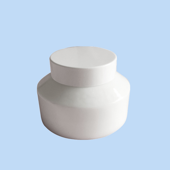 4oz cosmetic opal glass jar with cap for face cream
