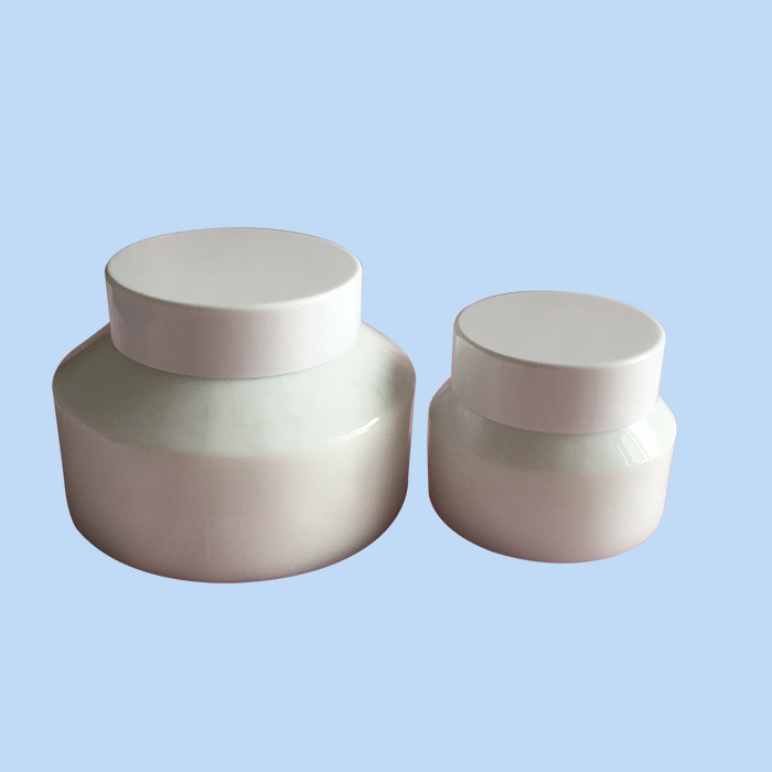 4oz cosmetic opal glass jar with cap for face cream