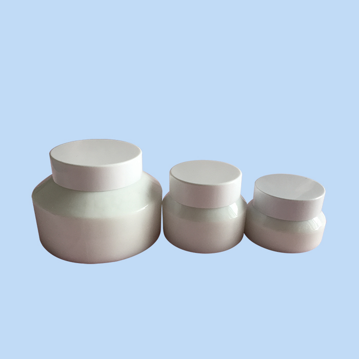 4oz cosmetic opal glass jar with cap for face cream