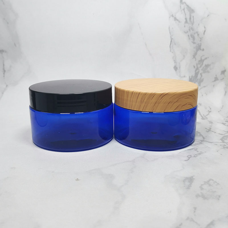 4oz custom green plastic jar bamboo water transfer plastic lid 120ml pet jar