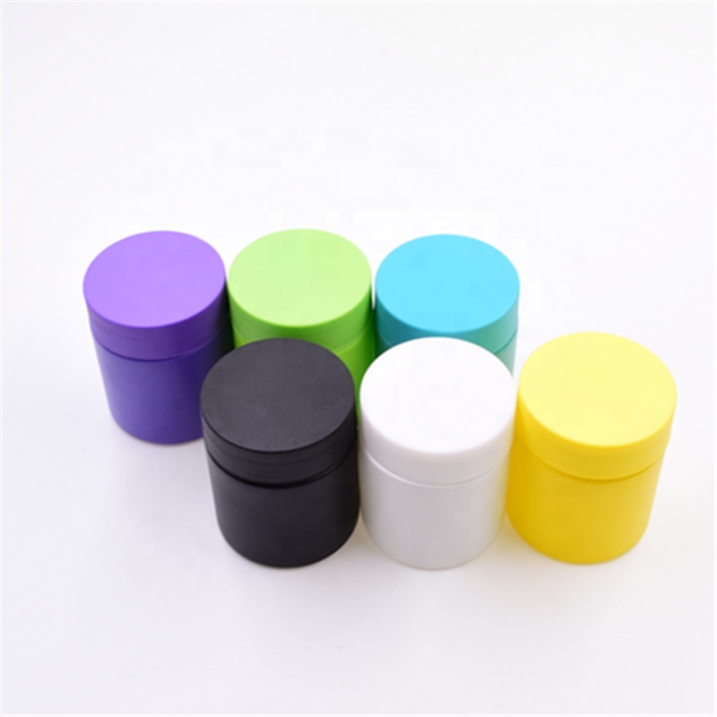 4oz emulsion side up matte custom black white green blue purple hemp jars airtight cosmetic weed jar child resistant glass jar