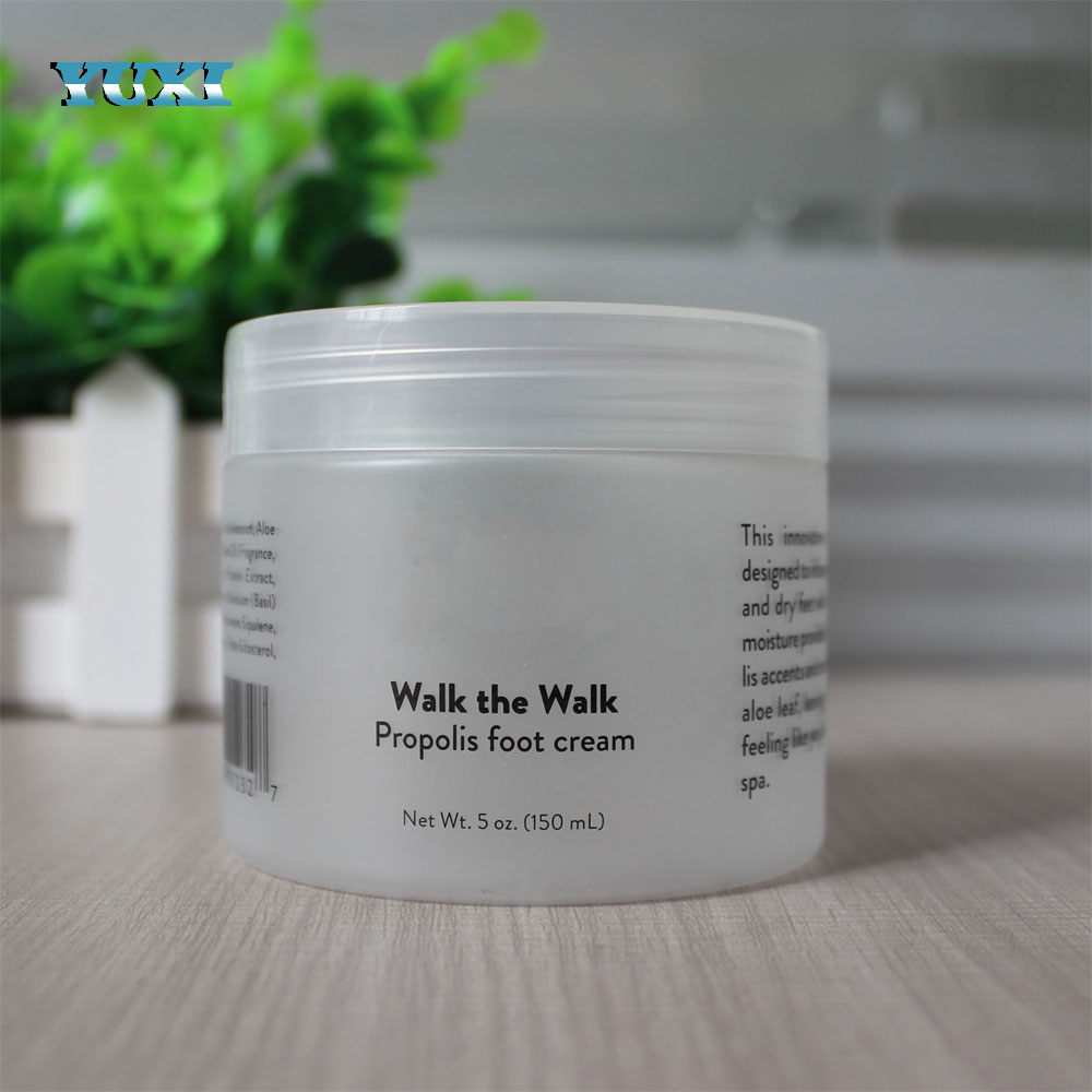 4oz frosted plastic cosmetic body scrub jars