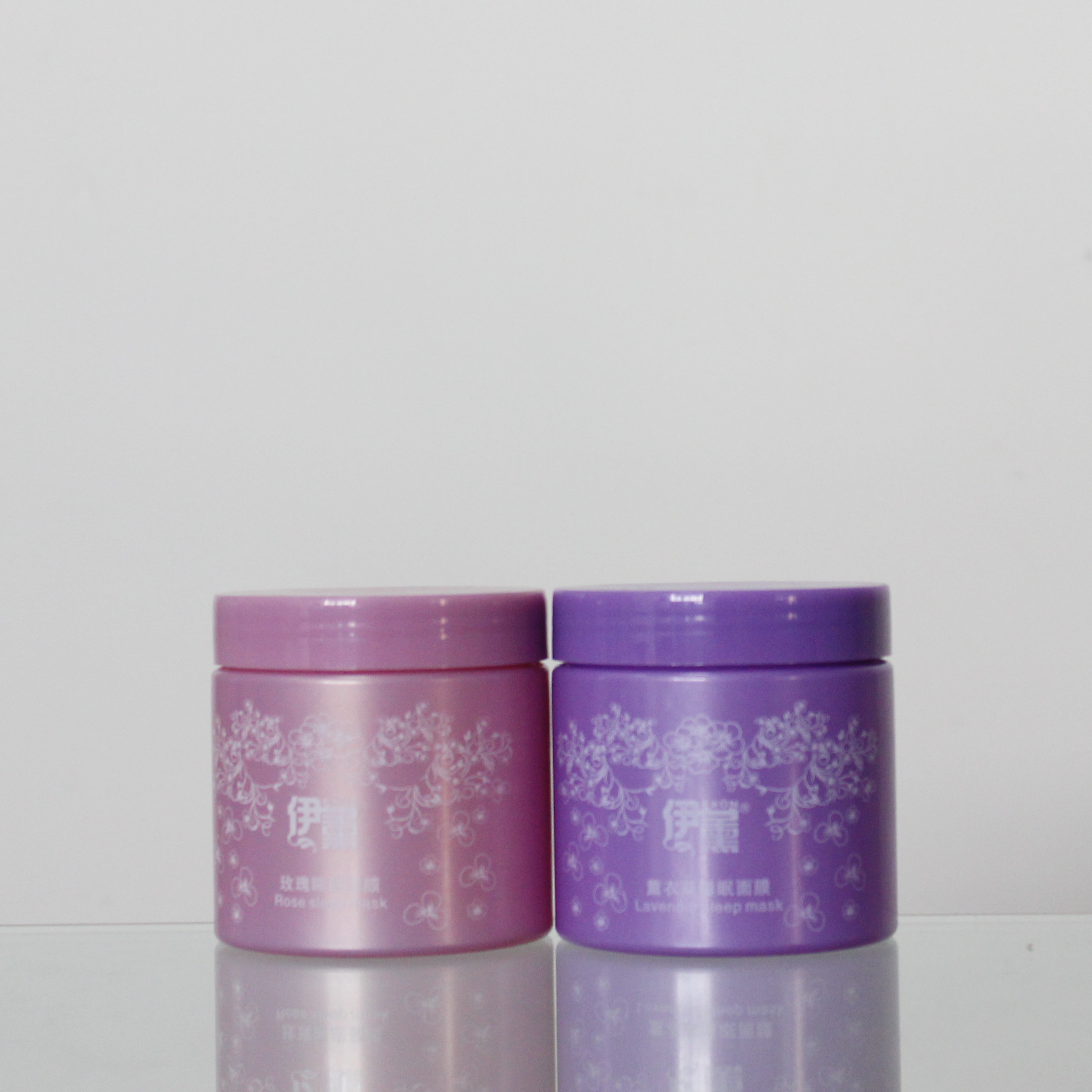 4oz frosted plastic cosmetic body scrub jars