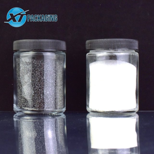4oz transparent glass jar candles container screw cap hemp flower packaging customized logo OEM