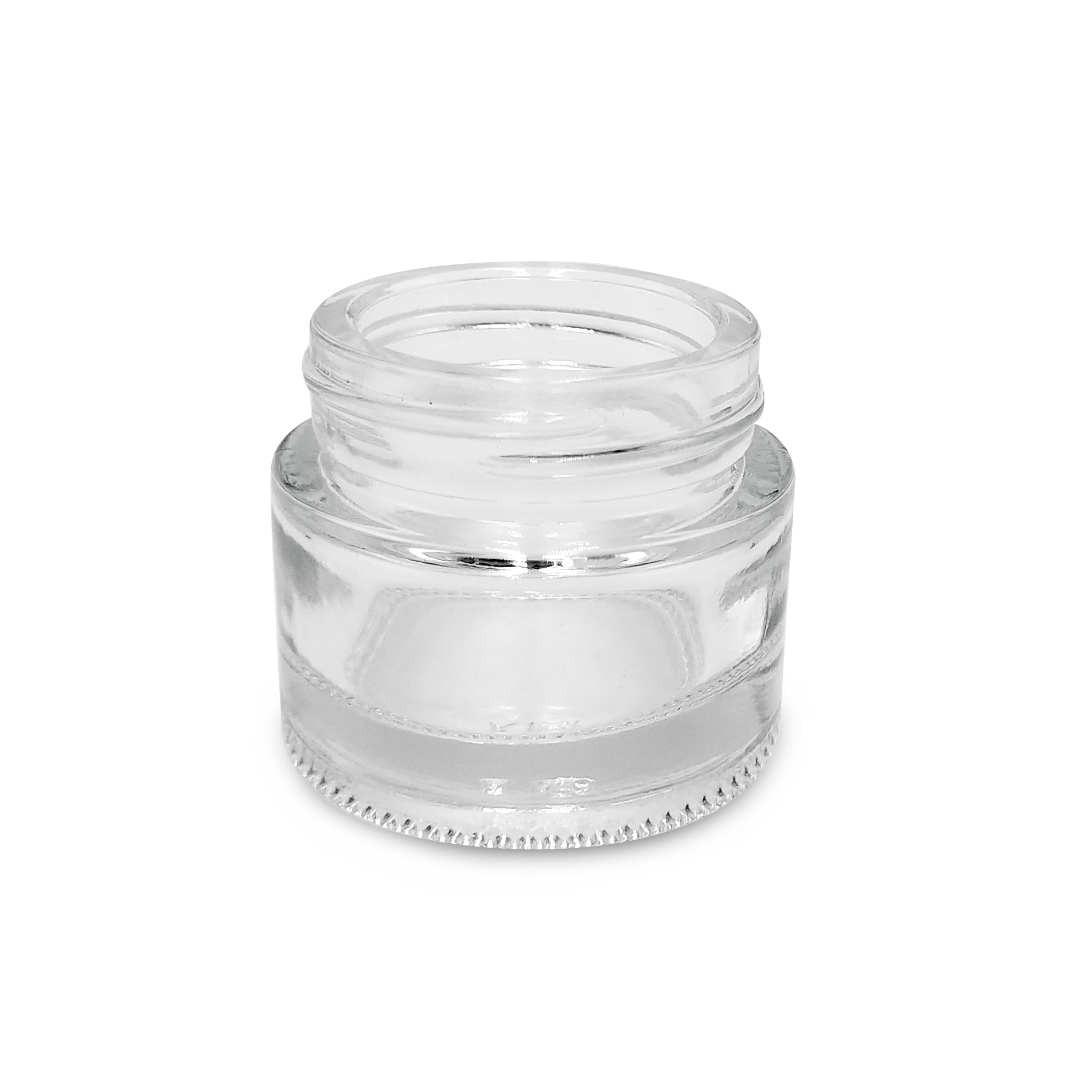 5/10/15/20/30/50/100G clear glass jars with aluminum black lid for skin care cream