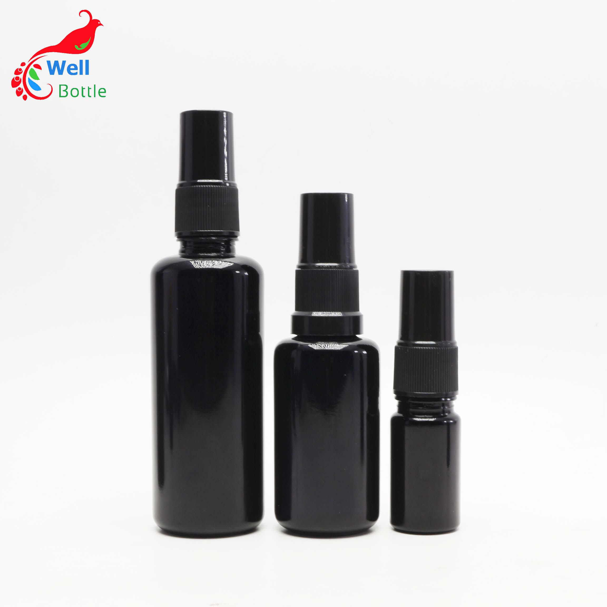 5 10 15 20 30 50 60 100 ml luxury violet glass bottle spray 10ml black glass spray bottle for perfume liquid VB-130AN