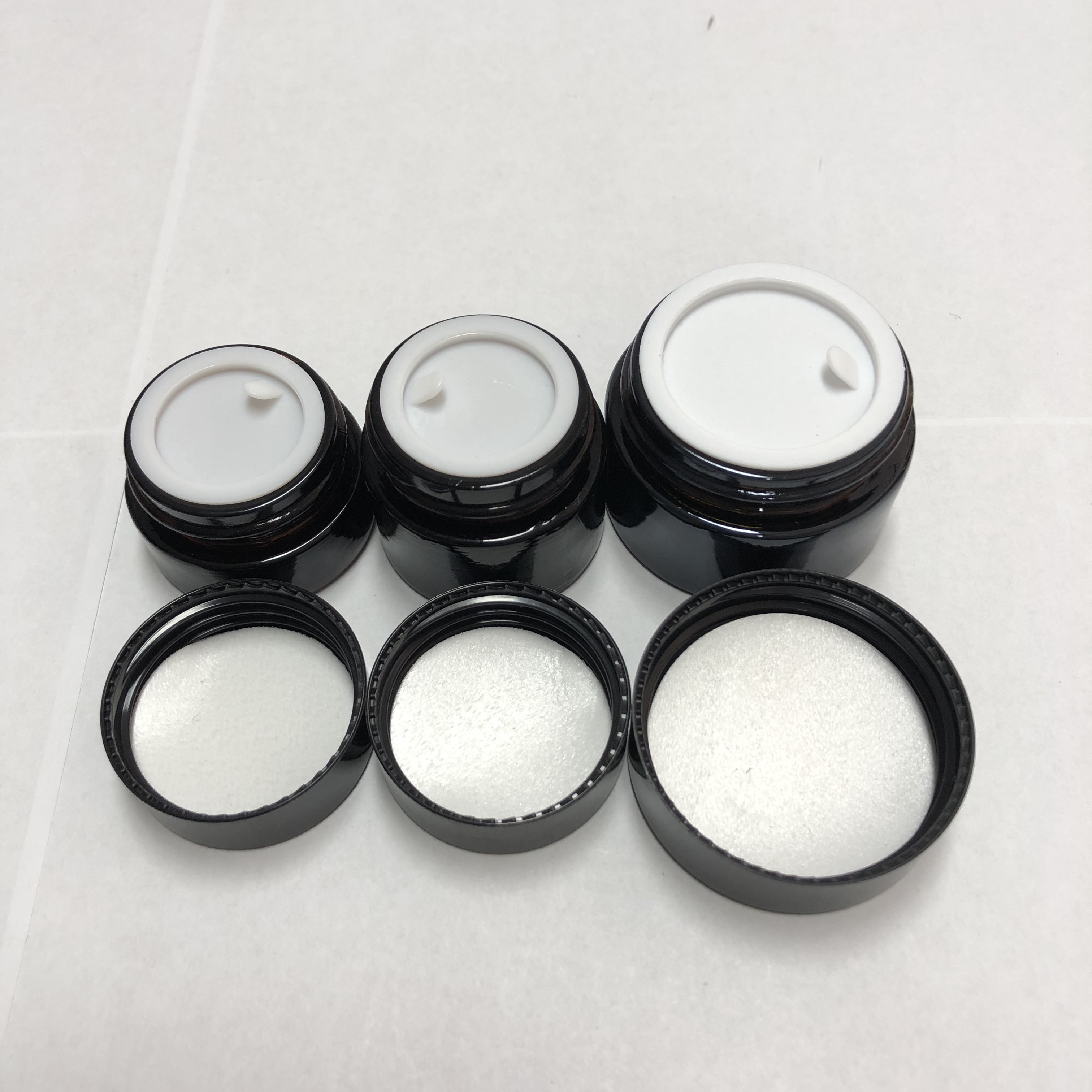 5 10 15 20 30 50g cream clear cosmetic jar glass with aluminum plastic cap