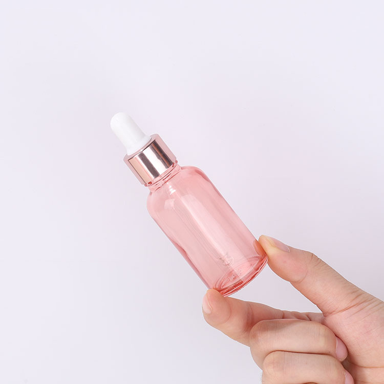 5 10 15 20 30 50ml 100ml pink glass dropper Bottle Rose cosmetic Spray oil roller essential oil bottles