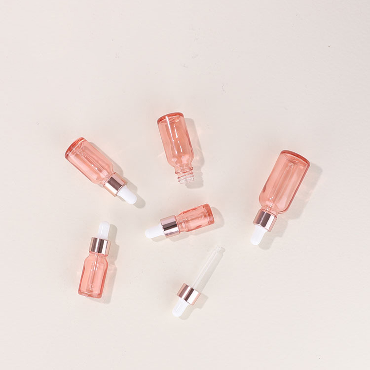 5 10 15 20 30 50ml 100ml pink glass dropper Bottle Rose cosmetic Spray oil roller essential oil bottles