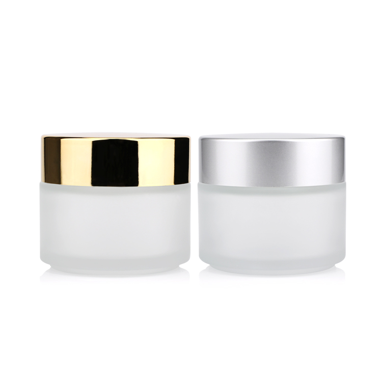 5 10 15 30 50 100 g empty round cosmetic cream containers matte frosted glass jar cosmetic packaging with black cap