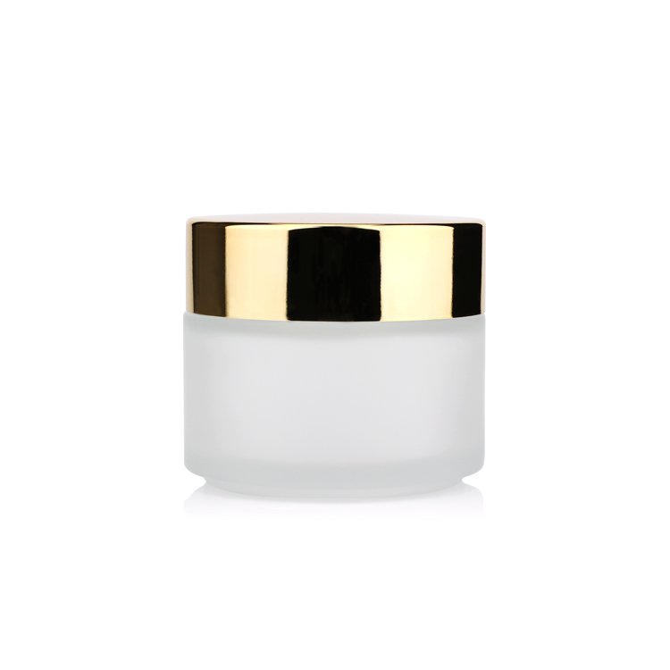 5 10 15 30 50 100 g empty round cosmetic cream containers matte frosted glass jar cosmetic packaging with black cap