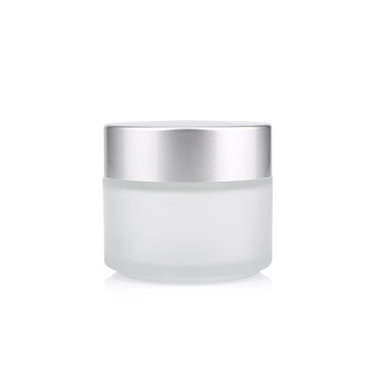 5 10 15 30 50 100 g empty round cosmetic cream containers matte frosted glass jar cosmetic packaging with black cap