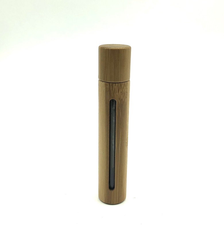 5/10/15ml Glass Roller Bottles Bamboo Essential Oil Roller Bottles with Stainless Steel Roller Balls Bamboo lid