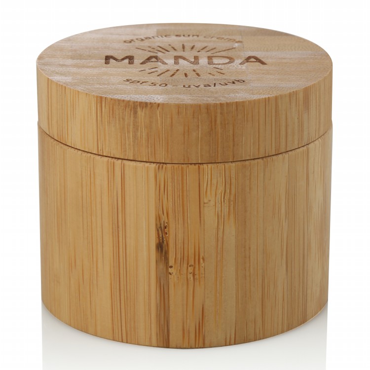 5/10/20/30/50/100/200/250/300/500g Chinese Factory Cosmetic full bamboo jar PP inner logo engraving on lid body