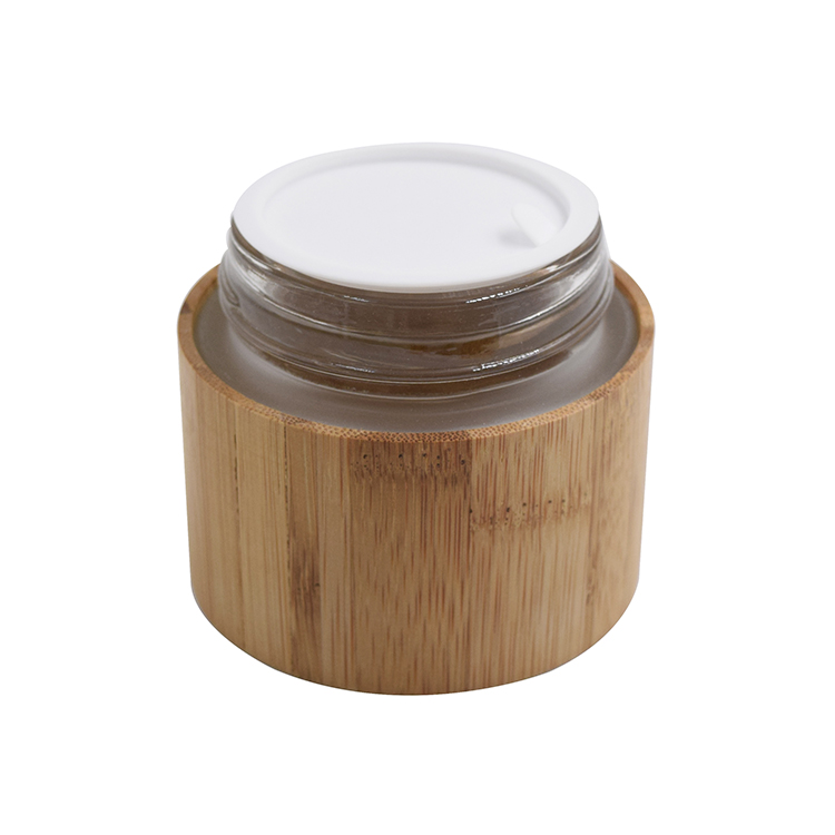 5/10/20/30/50/100/200/250/300/500g Cosmetic packing cream full bamboo jar with glass inner