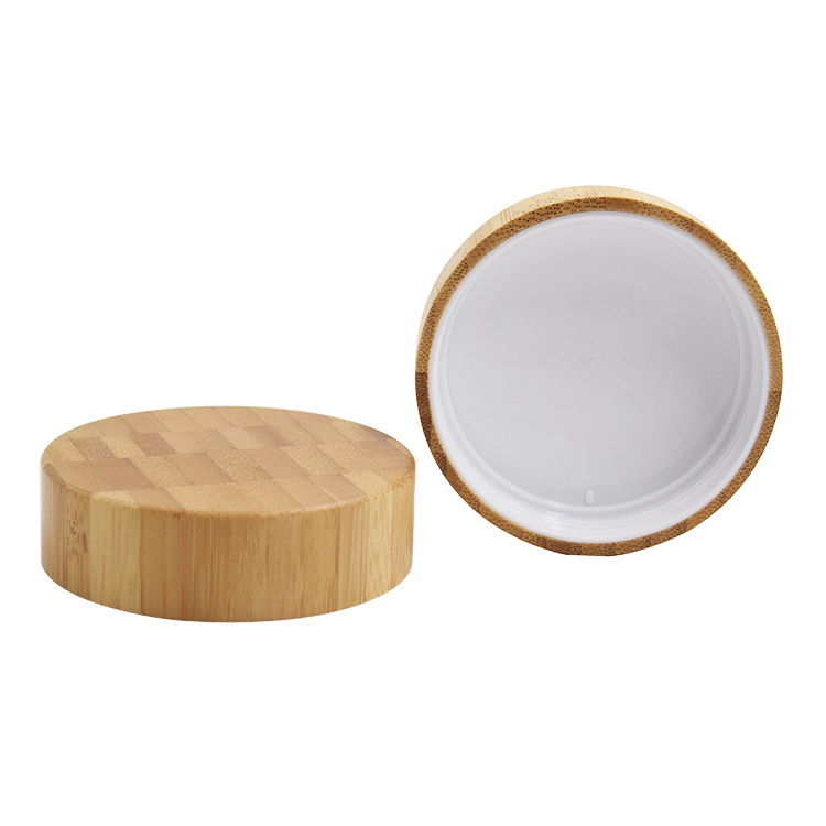 5/10/20/30/50/100/200/250/300/500g Hot sale Full bamboo cover cream plastic jar with wooden lid