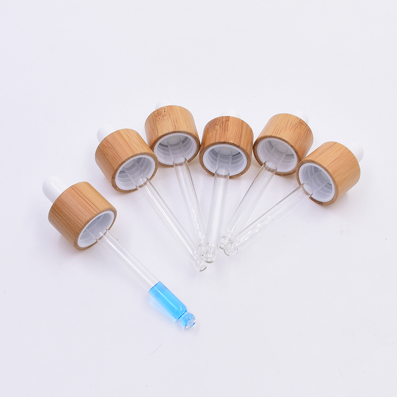 5/10/30/50/100 ML frosted Glass Liquid Reagent Pipette Bottle Eye Dropper bottles Aromatherapy packaging containers with bamboo
