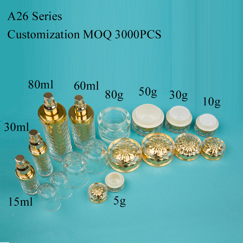 5/10/30/50/80g Luxury plastic acrylic eye cream jar, eye gel,lip mask container facial mask jar
