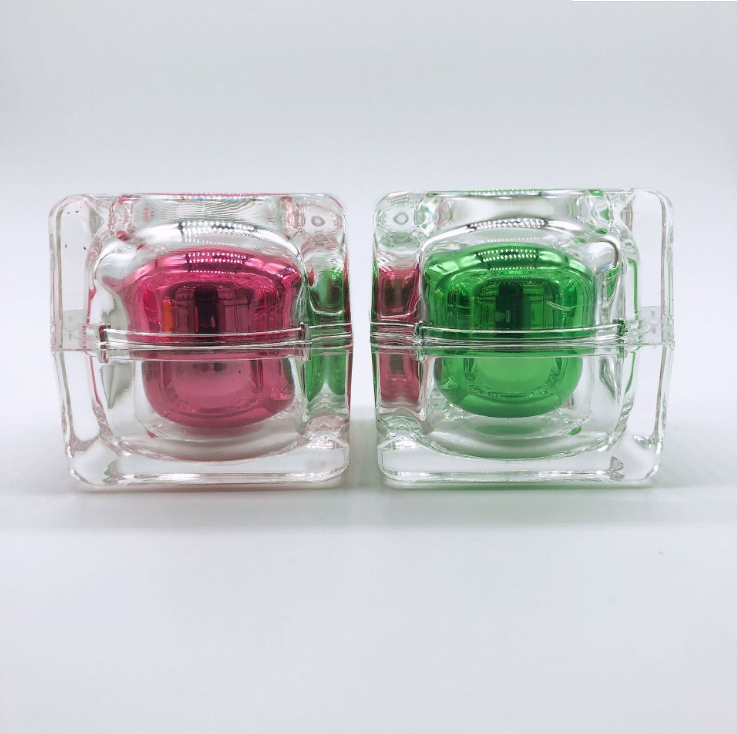 5 10 30 50g acrylic bottle golden bottle square round corner cream jar square cream jar