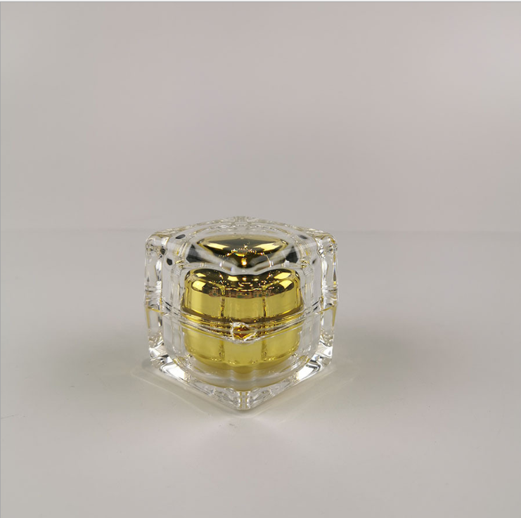 5 10 30 50g acrylic bottle golden bottle square round corner cream jar square cream jar