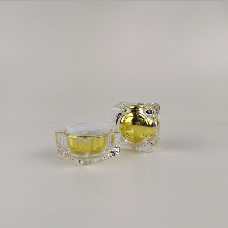 5 10 30 50g acrylic bottle golden bottle square round corner cream jar square cream jar