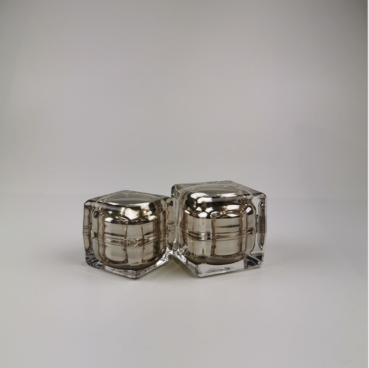 5 10 30 50g acrylic bottle golden bottle square round corner cream jar square cream jar