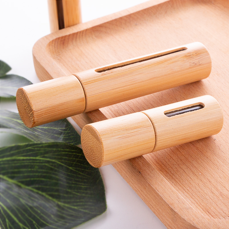 5 10 Ml Dropper Roller Glass Bottles Essential Oil With Bamboo Lid With Bamboo Shell