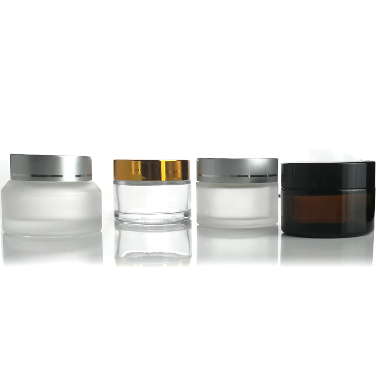 5-100g frosted glass cream jar for face jar, cosmetic packaging eye cream jar