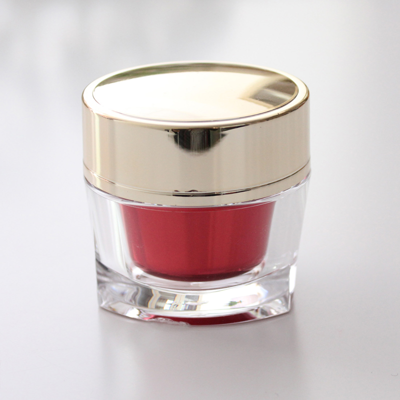 5/15/30/50/100 ml Cone Circle Double Wall Straight Jars Cosmetic Acrylic Beauty Cream Jar