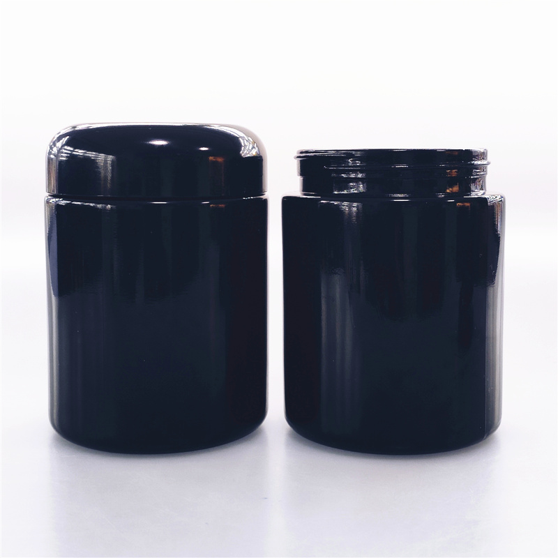 5/15/30/60/100/200/250/500/1000g ml uv glass jar 100ml ultra violet glass smell  jar  dark violet glass jar