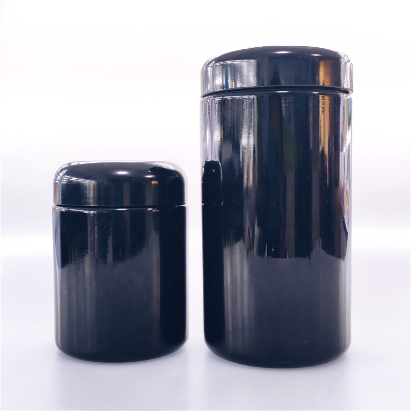 5/15/30/60/100/200/250/500/1000g ml uv glass jar 100ml ultra violet glass smell jar dark violet glass jar