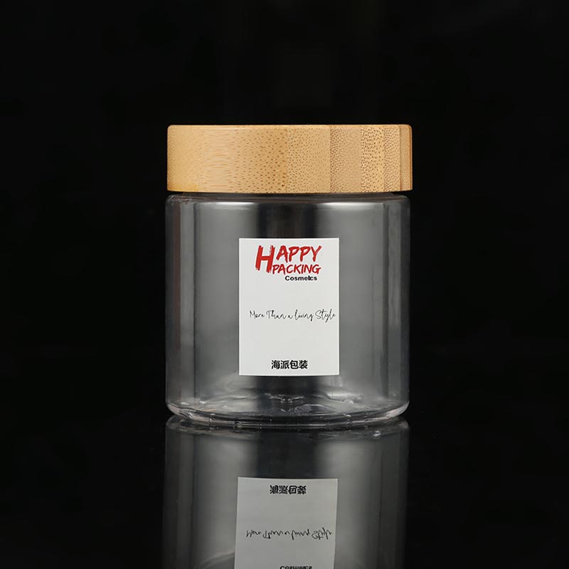 5-200ML Matte Containers Cosmetic Jar Bamboo Lid Frosted Plastic Body Cream Jars for Cream Cosmetics