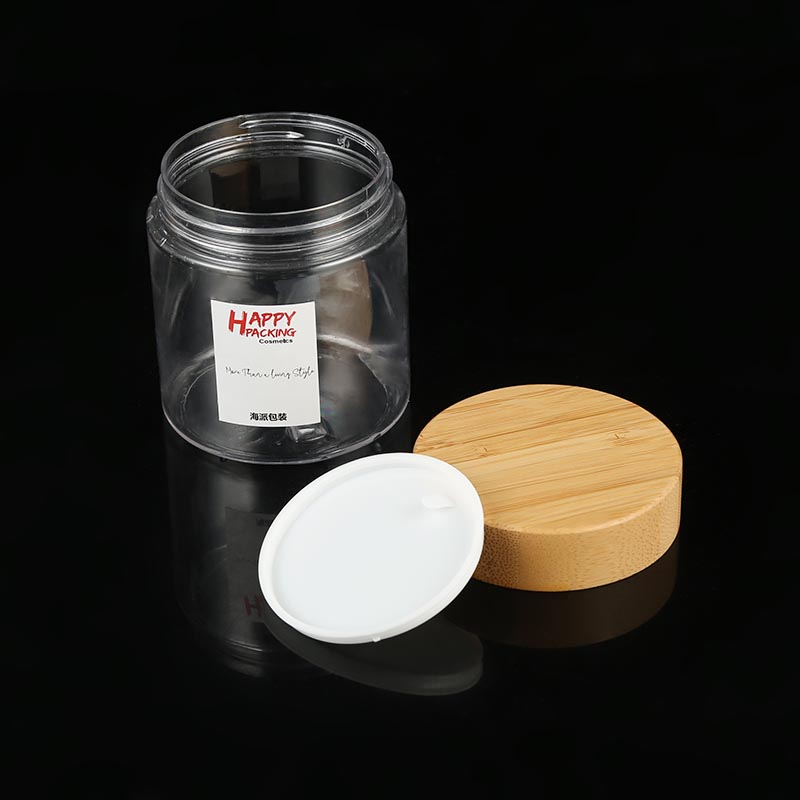 5-200ML Matte Containers Cosmetic Jar Bamboo Lid Frosted Plastic Body Cream Jars for Cream Cosmetics