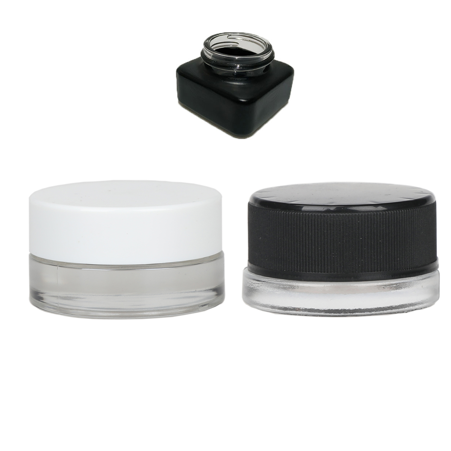 5.6oz 165ml clear glass cosmetic skincare cream Dab jar CBD hemp dry flower storage cylinder container jar custom OEM logo