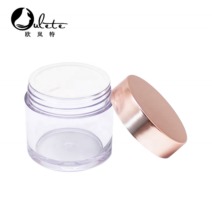 5 Gram Cosmetic Cream empty Containers Tiny Makeup Sample Jars with rose gold lids