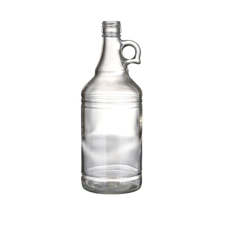 5 Liter gallon recycled Big Capacity red wine glass Bottle With Cap Handle