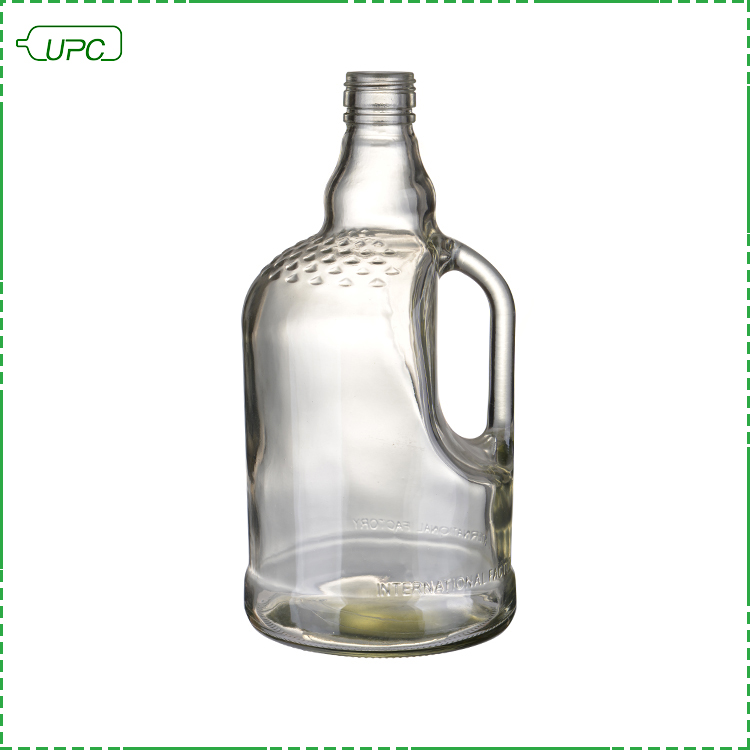 5 Liter gallon recycled Big Capacity red wine glass Bottle With Cap Handle