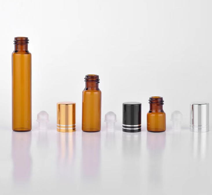 5 Ml 8Ml 10Ml 15Ml Amber Glass Perfume Roller Ball On Bottle For Essential Oil