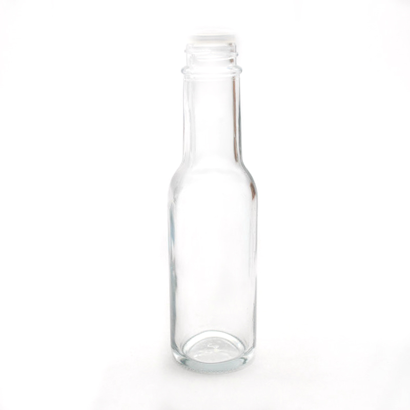 5 OZ 150ML clear hot sauce chili woozy glass bottle