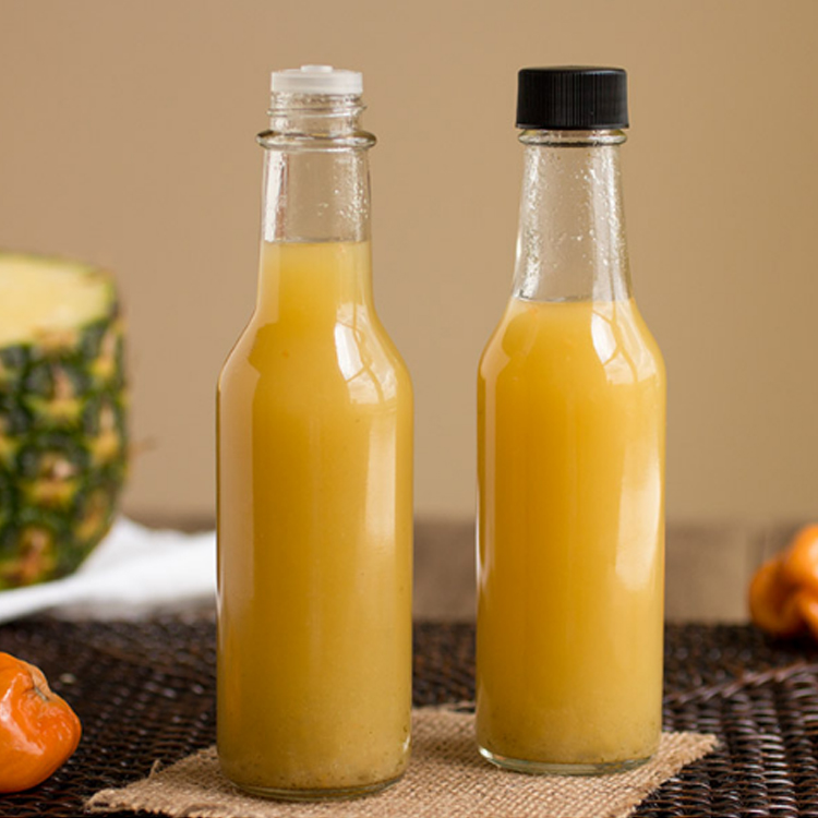 5 OZ 150ML clear hot sauce chili woozy glass bottle