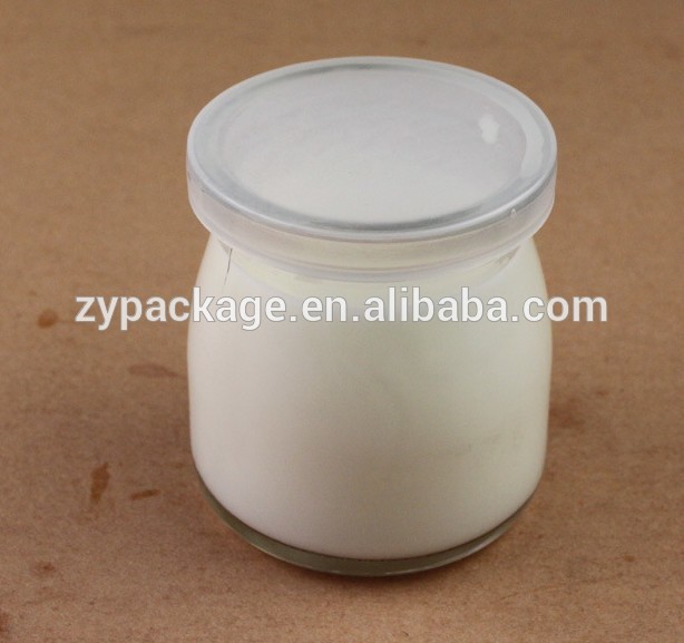 5 OZ Glass Bottle EMPTY 150 ml Pudding Glass Jar For Milk /Yogurt With Plastic Cap 100ML 150ML 200ML