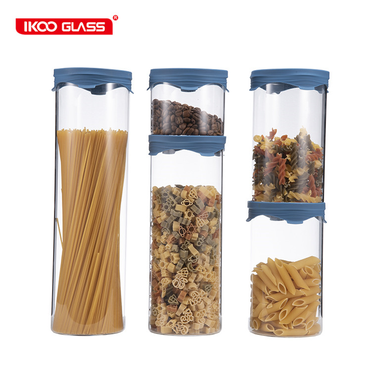 5 PCS Airtight food storage borosilicate glass jar for food oem 250ml
