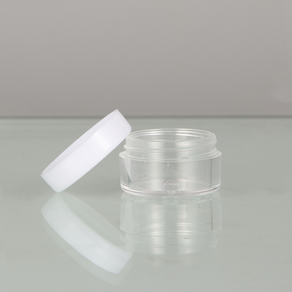 5 gram jar empty small Cosmetic eye Cream jar plastic jar with clear cap