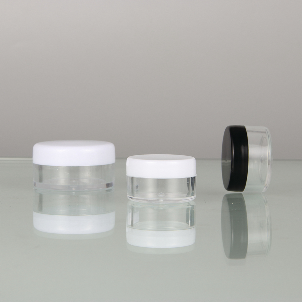 5 gram jar empty small Cosmetic eye Cream jar plastic jar with clear cap